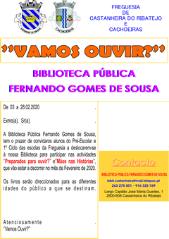 biblioteca pblica Fernando Gomes de Sousa - "Vamos ouvir?"
